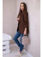 Sako s klopou elegantné čokoládové Sako s klopou elegantné čokoládové