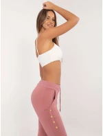 Tepláky CLM DR 0128.05P tmavoružové