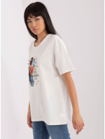 Bavlnené tričko Ecru s potlačou