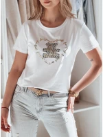 Dámske bavlnené tričko TEDDYCAP s potlačou medvedíka biele FashionStreet RY2745 Dámske bavlnené tričko TEDDYCAP s potlačou medvedíka biele FashionStreet RY2745