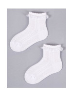 Dievčenské čipkované ponožky YO! SKL-0008G 0-9 mesiacov