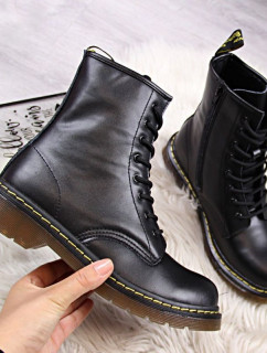 Zateplené kožené topánky Filippo W PAW77A čierna