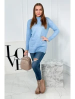 Stojanový sveter modrý