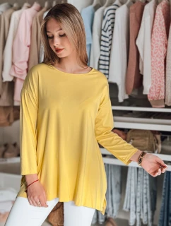 Dámska oversize maslová blúzka s príveskom COMFILA žltá FashionStreet RY2791