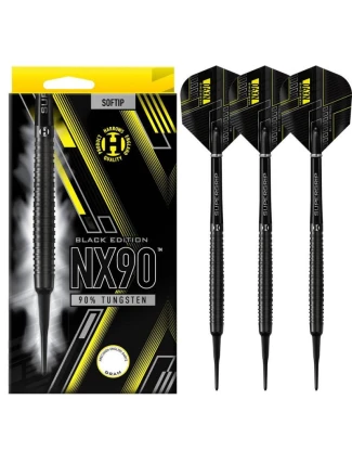 Šípky Harrows NX90 Black 90% softip