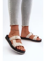 Dámske žabky s plochou podrážkou ZAXY LL285072 Beige