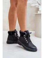 Dámske zateplené členkové tenisky na zips Black Mevanisa