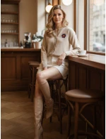 Dámsky vyšívaný sveter AMELIE beige FashionStreet MY2469 Dámsky vyšívaný sveter AMELIE beige FashionStreet MY2469