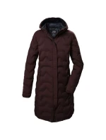 Dámska zimná nepremokavá bunda Killtec KOW 9 s kapucňou dlhá bordová (41806/447)