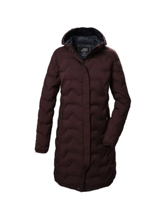 Dámska zimná nepremokavá bunda Killtec KOW 9 s kapucňou dlhá bordová (41806/447)
