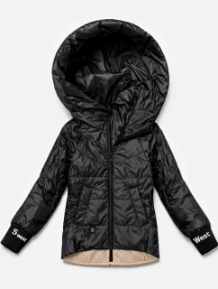 Dámska rebrovaná bunda Goodlookin black (B8591-1)