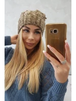 Fleecová čiapka Roksana K209 cappucino+light khaki Fleecová čiapka Roksana K209 cappucino+light khaki