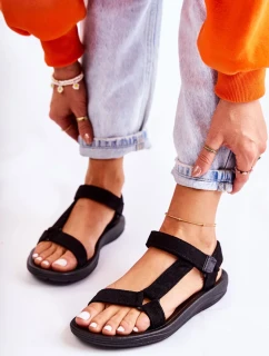 Dámské semišové sportovní sandály Černá Harris