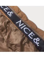 Hnedá dámska páperová bunda pre prechodné obdobie (2M-001) Hnedá dámska páperová bunda pre prechodné obdobie (2M-001)