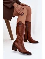 Kožený vyhrievaný podpätok Zazoo 70155 Brown Kožený vyhrievaný podpätok Zazoo 70155 Brown