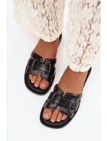 Dámske papuče na nízkom podpätku 78-192A Black - Stephan Paris