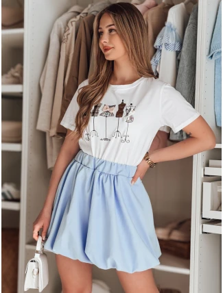 Dámska mini sukňa PUFFELLA modrá FashionStreet CY0502 Dámska mini sukňa PUFFELLA modrá FashionStreet CY0502