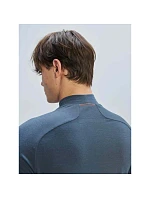 Cyklistické tričko POC M's Layer Merino Mock Neck Jersey, sivé