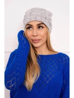 Fleecová čiapka Sonia K201 svetlo šedá
