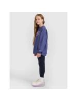 Dievčenská oversize mikina s kapucňou 4F 4FJRAW25TSWSF2428-33S