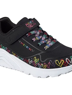 Mládežnícke Skechers UNO LITE HEART CRAZE 314091L BKMT