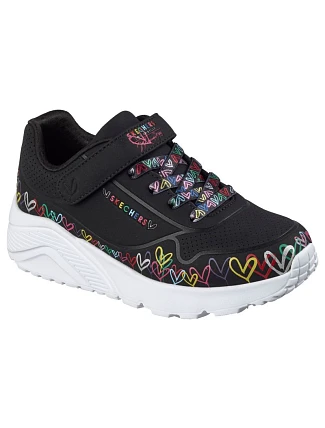 Mládežnícke Skechers UNO LITE HEART CRAZE 314091L BKMT Mládežnícke Skechers UNO LITE HEART CRAZE 314091L BKMT