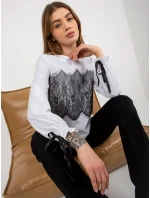 Blúzka LK BZ 506877 3.36P biela a čierna Blúzka LK BZ 506877 3.36P biela a čierna