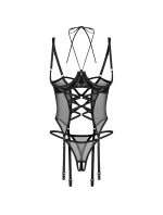 Dámsky sexy korzet Dominna black - Obsessive