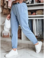 Dámske nohavice chinos s opaskom RELCIX modré FashionStreet UY2586