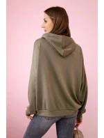 Mikina s kapucňou butter khaki