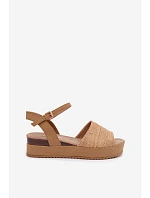 Dámske sandále na platforme Wrangler 20261076.38F dark beige