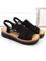 Pohodlné sandále Rieker W RKR677 black