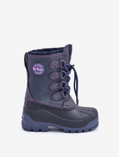 Vysoké teplé detské snehule so šnúrkou Blue Lee Cooper LCJ-24-44-2843K