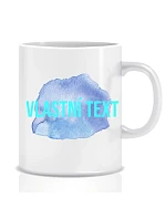 Personalizovaný klasický biely keramický hrnček s objemom 300 ml s farebnou škvrnou Personalizovaný klasický biely keramický hrnček s objemom 300 ml s farebnou škvrnou