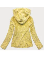 Žltá melanžovej plyšová dámska mikina (HH008)