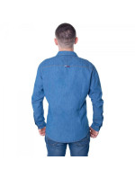 Tommy Jeans Tjm Bavlnená džínsová košeľa Mid Indigo M DM0DM08399-447 muži