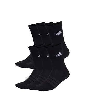 Adidas Cushioned Crew 6 párov ponožiek čiernych KE5499 Adidas Cushioned Crew 6 párov ponožiek čiernych KE5499