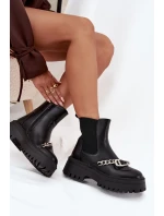 Dámske topánky na platforme s reťazou Black Marvella Dámske topánky na platforme s reťazou Black Marvella