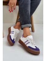 Zazoo N1068 Dámske kožené tenisky s nízkou platformou White Zazoo N1068 Dámske kožené tenisky s nízkou platformou White