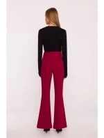 M874 Nohavice s rozšírenými nohavicami - bordové