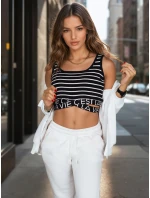 Dámsky pruhovaný top LA VIE CEST black FashionStreet RY2314 Dámsky pruhovaný top LA VIE CEST black FashionStreet RY2314