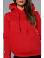 Červená dámska tepláková mikina (W02-59)