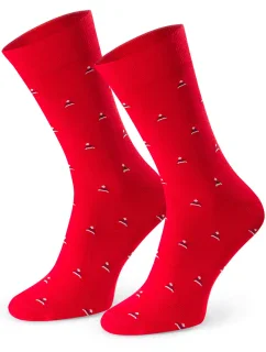 Steven 056 vzorovaný oblek farba:červená - Santa klobúk