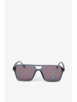 Dámské sluneční brýle se stříbrným detailem modrošedé