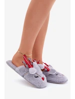 Świąteczne Kapcie Z Motywem Renifera Szare Sylaia