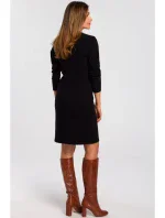 S178 Svetrové šaty s dlhým rukávom - čierne S178 Svetrové šaty s dlhým rukávom - čierne