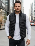 Pánska prešívaná vesta čierna FashionStreet TX5084