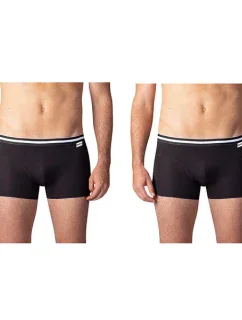 Dvojité balenie bavlnených boxeriek COTTON STRETCH BOXER 2x - BELLINDA - čierne