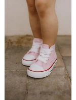Dziecięce Wysokie Trampki Różowe Mona