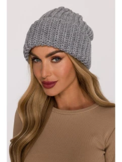 M895 Rebrovaná čiapka - sivá